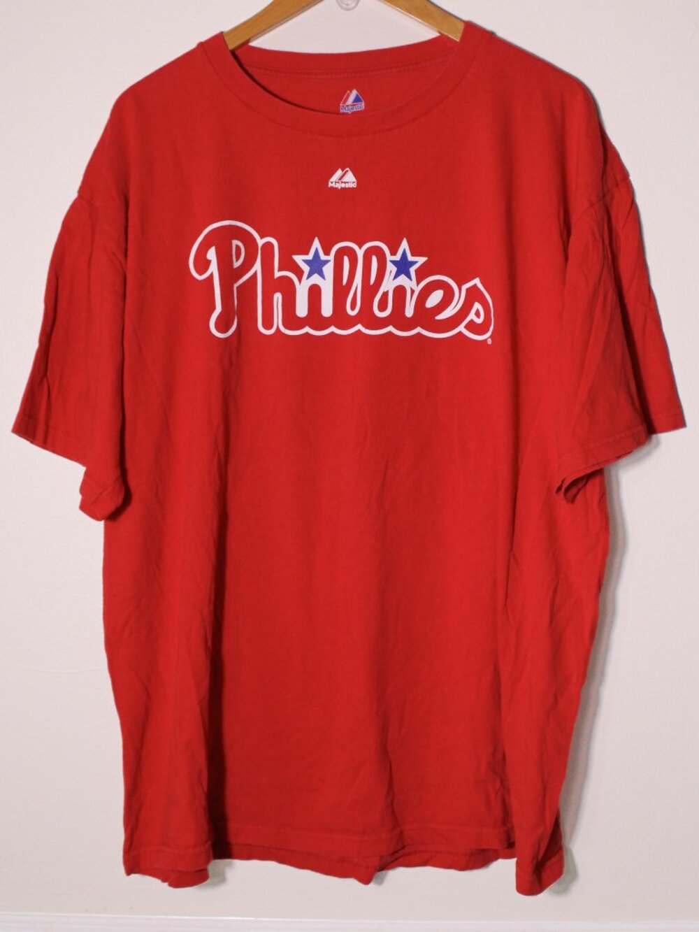 Majestic MLB Philadelphia Phillies Ruiz T-Shirt Red Size XL